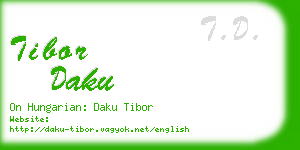 tibor daku business card